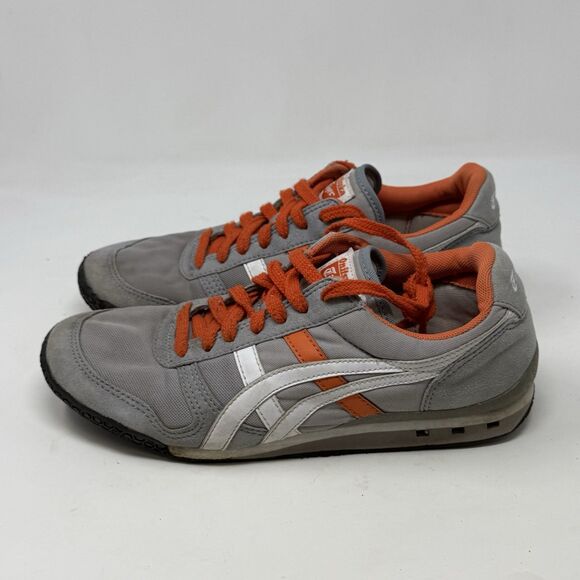 Asics Onitsuka Tiger Ultimate 81 Shoes Mens 6.5 Gray Orange Suede Fabric Sneaker - Picture 2 of 16